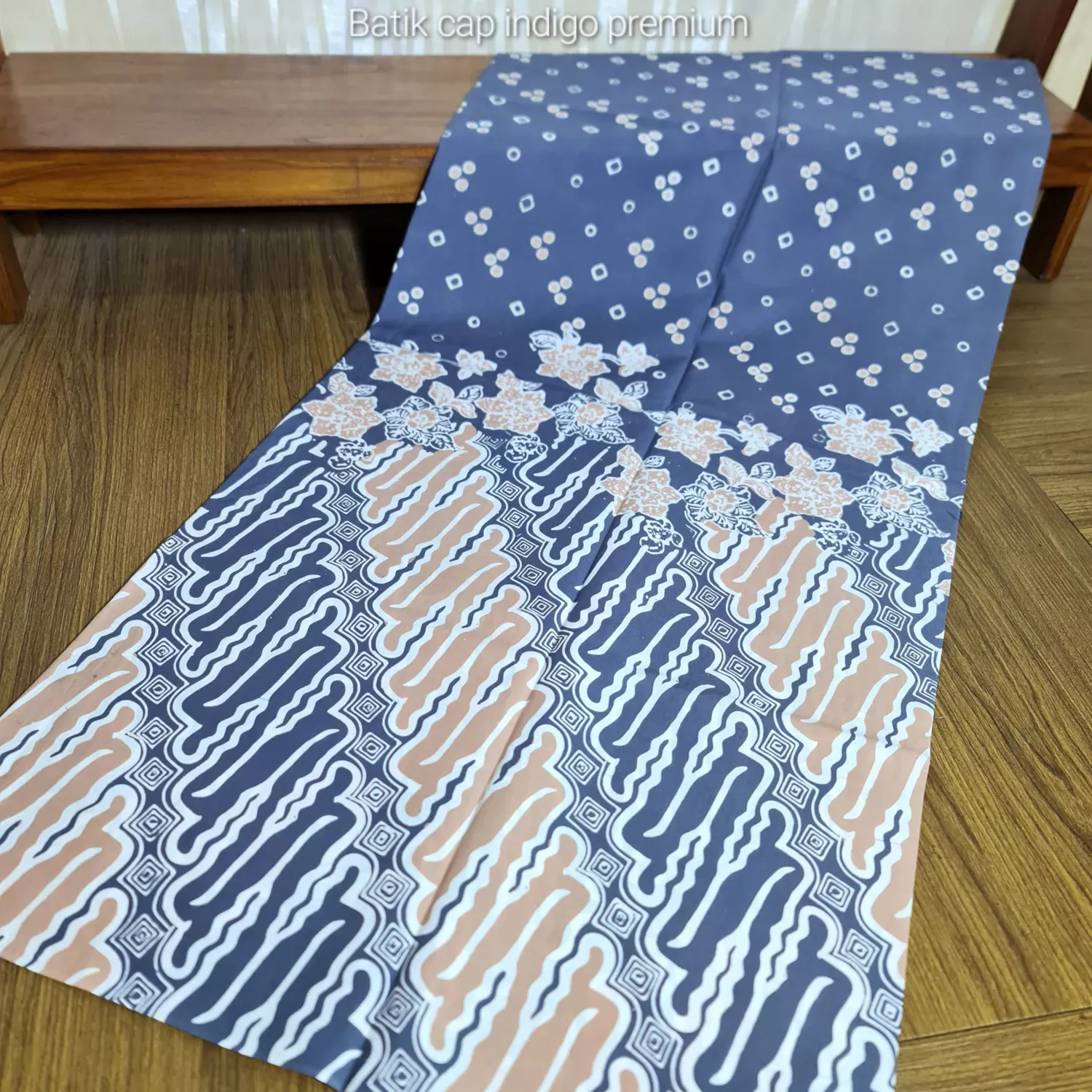 Kain Batik Colet Parang Lereng Indigo