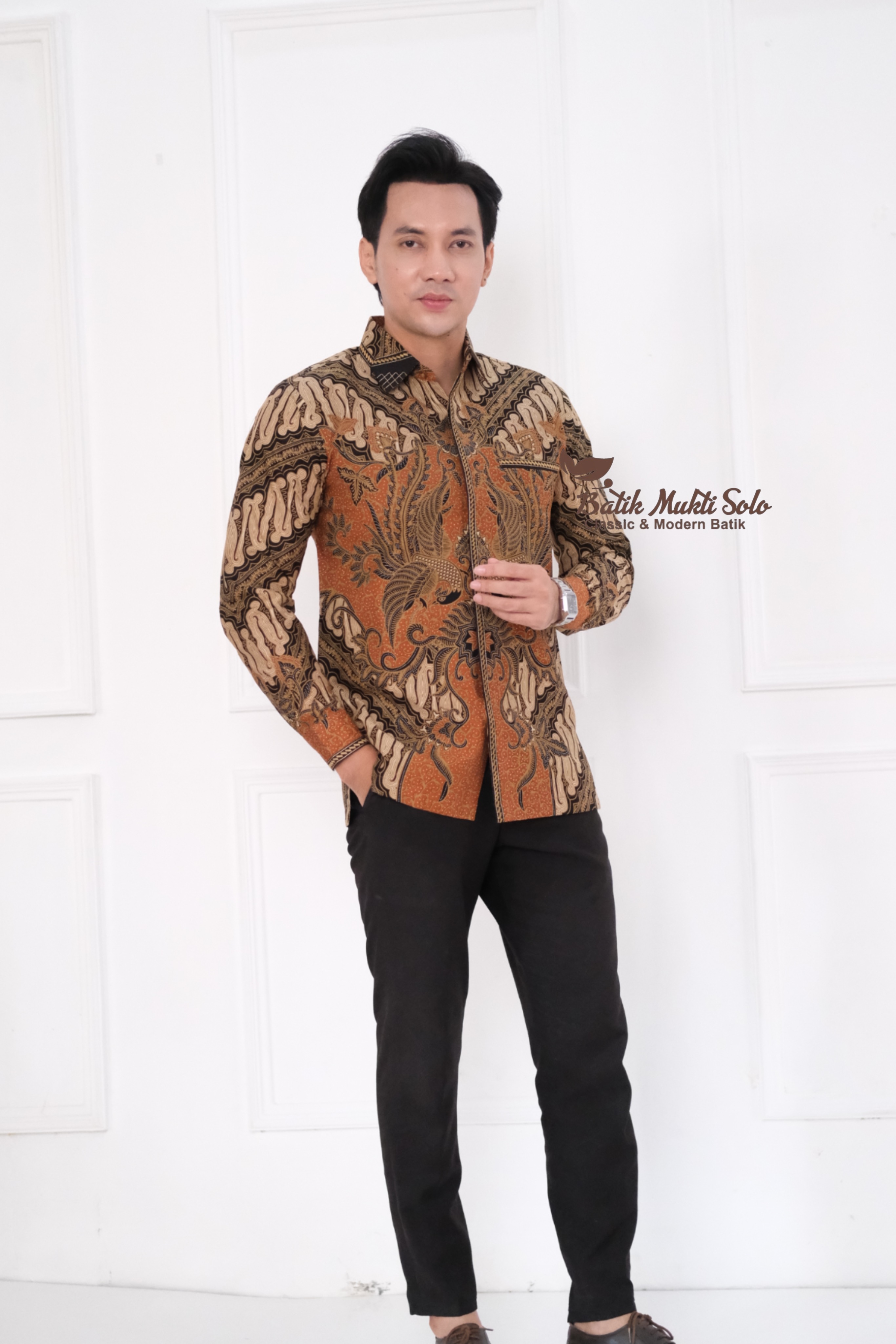 Kemeja Batik Pria Lengan Panjang premium Cp 001