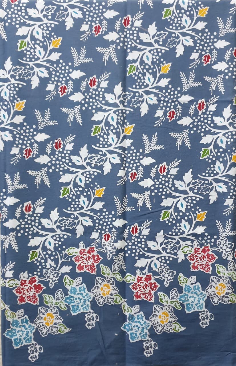 Kain Batik Cap Indigo  Premium S04160