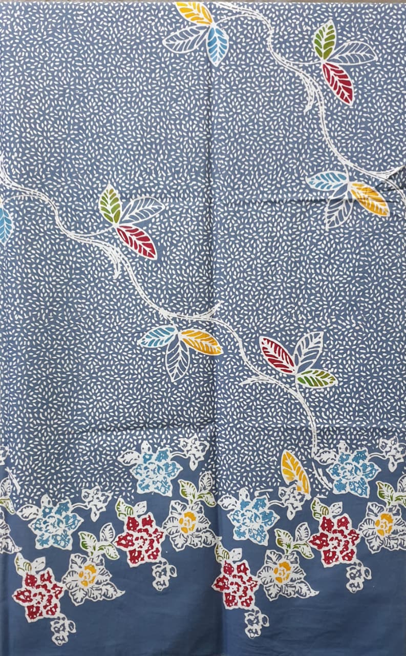 Kain Batik Cap Indigo  Premium S04161