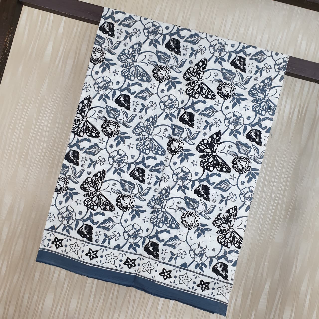 Kain Batik Cap Indigo  Premium S04154