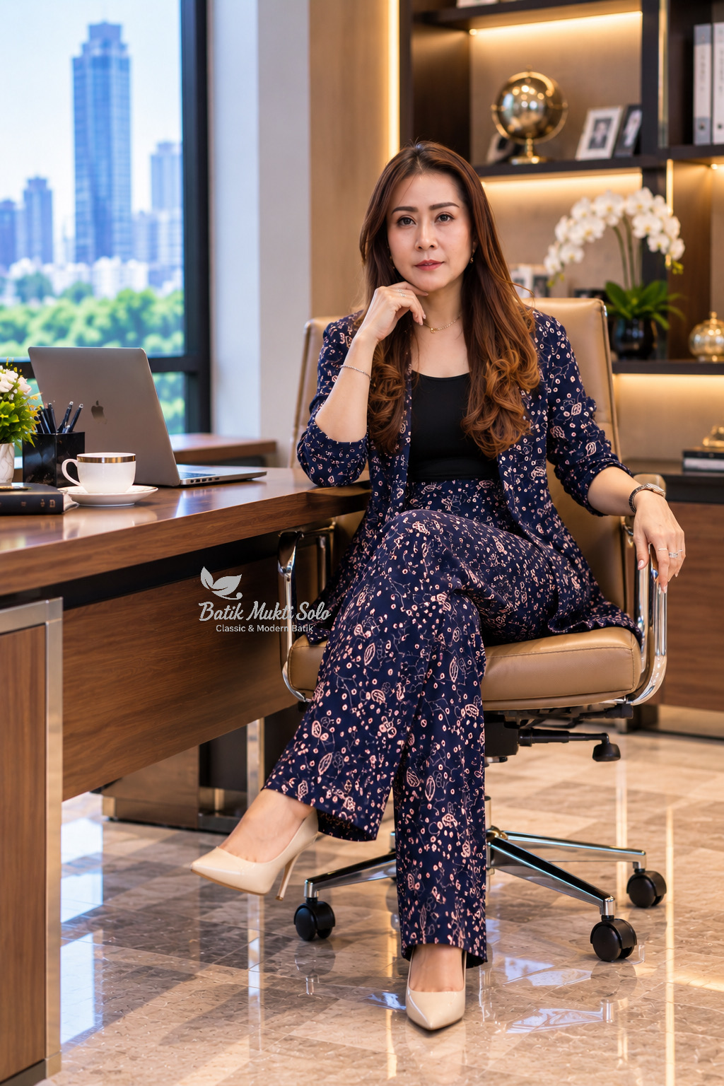 Batik Mukti Solo - One Set Batik Cap Premium Handmade Modern O002