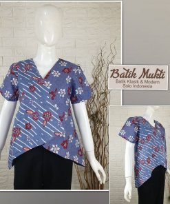 ROLENSA BLOUSE INDIGO KEMBANG